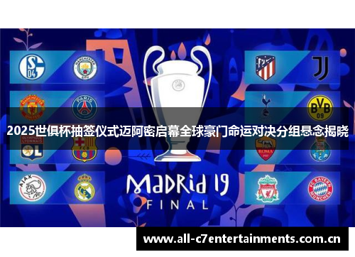 2025世俱杯抽签仪式迈阿密启幕全球豪门命运对决分组悬念揭晓